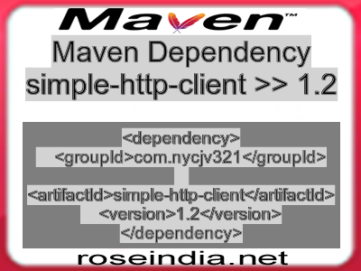 Maven dependency of simple-http-client version 1.2