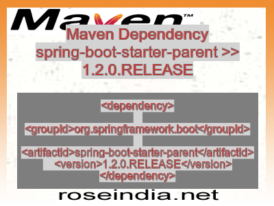 Maven dependency of spring-boot-starter-parent version 1.2.0.RELEASE