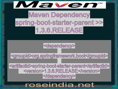 Maven dependency of spring-boot-starter-parent version 1.3.6.RELEASE