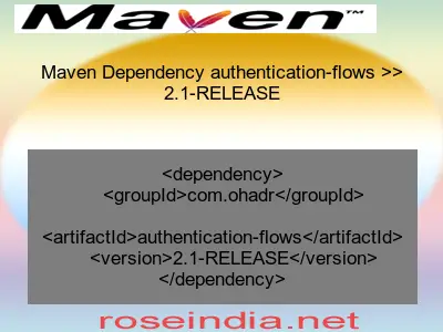 Maven dependency of authentication-flows version 2.1-RELEASE