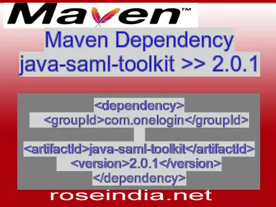Maven dependency of java-saml-toolkit version 2.0.1