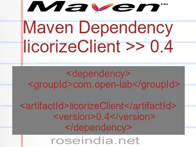 Maven dependency of licorizeClient version 0.4