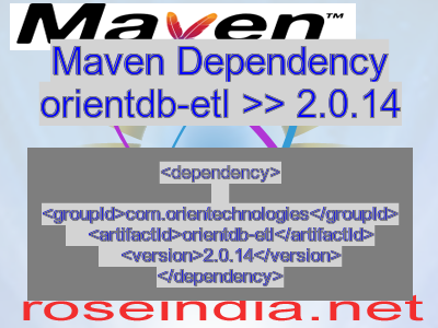 Maven dependency of orientdb-etl version 2.0.14
