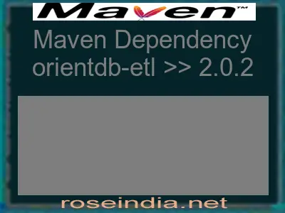 Maven dependency of orientdb-etl version 2.0.2