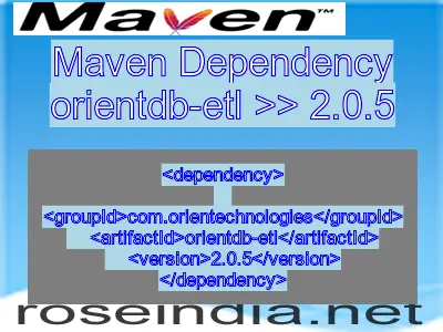 Maven dependency of orientdb-etl version 2.0.5