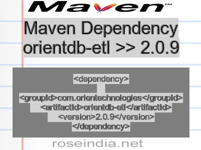Maven dependency of orientdb-etl version 2.0.9