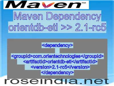 Maven dependency of orientdb-etl version 2.1-rc5