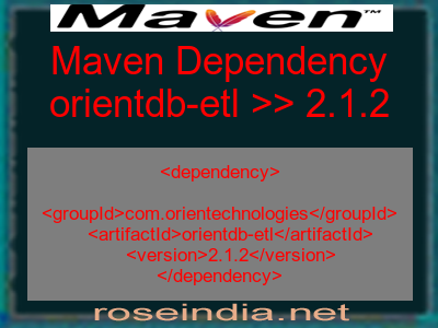 Maven dependency of orientdb-etl version 2.1.2