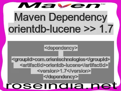 Maven dependency of orientdb-lucene version 1.7