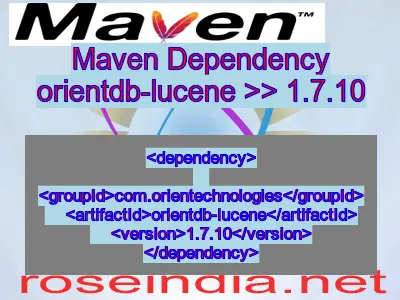 Maven dependency of orientdb-lucene version 1.7.10