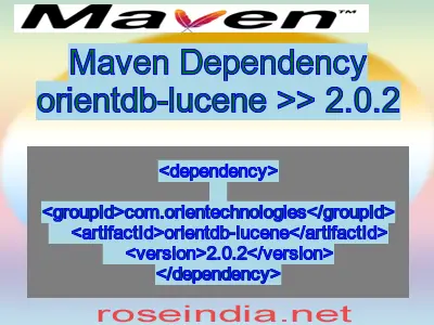 Maven dependency of orientdb-lucene version 2.0.2