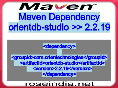 Maven dependency of orientdb-studio version 2.2.19