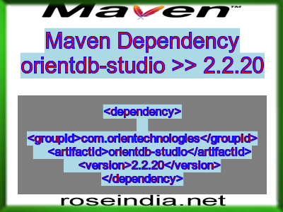 Maven dependency of orientdb-studio version 2.2.20