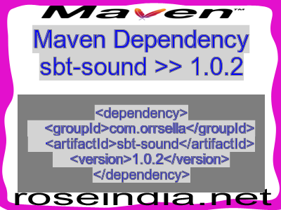 Maven dependency of sbt-sound version 1.0.2