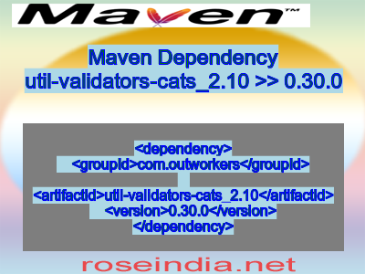 Maven dependency of util-validators-cats_2.10 version 0.30.0