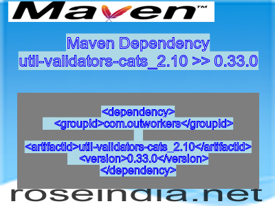 Maven dependency of util-validators-cats_2.10 version 0.33.0