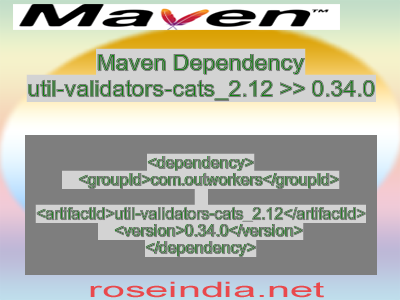 Maven dependency of util-validators-cats_2.12 version 0.34.0