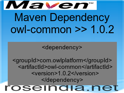 Maven dependency of owl-common version 1.0.2