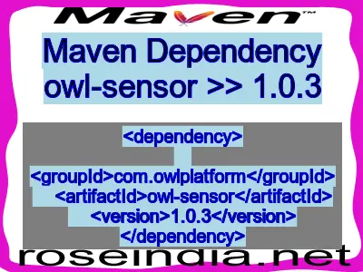 Maven dependency of owl-sensor version 1.0.3