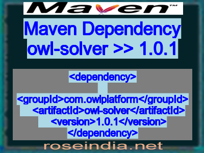 Maven dependency of owl-solver version 1.0.1
