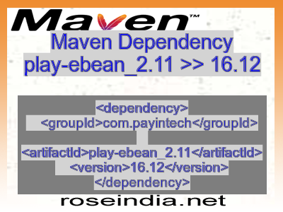 Maven dependency of play-ebean_2.11 version 16.12