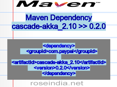 Maven dependency of cascade-akka_2.10 version 0.2.0