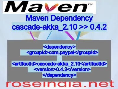 Maven dependency of cascade-akka_2.10 version 0.4.2