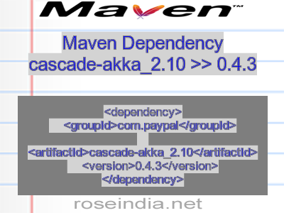 Maven dependency of cascade-akka_2.10 version 0.4.3