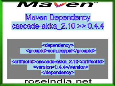 Maven dependency of cascade-akka_2.10 version 0.4.4