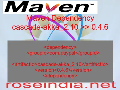 Maven dependency of cascade-akka_2.10 version 0.4.6