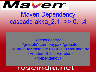 Maven dependency of cascade-akka_2.11 version 0.1.4