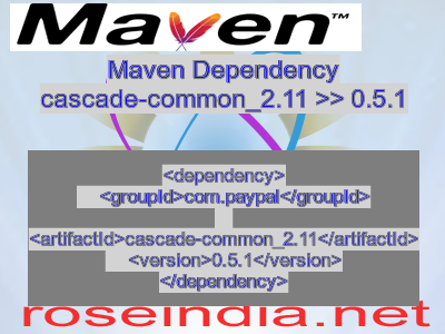 Maven dependency of cascade-common_2.11 version 0.5.1