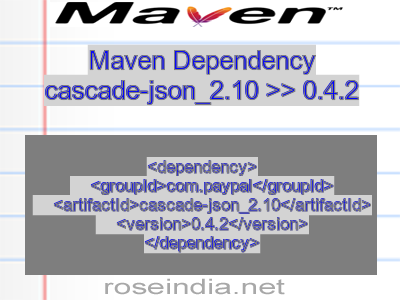 Maven dependency of cascade-json_2.10 version 0.4.2