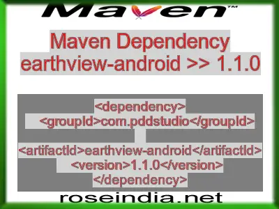 Maven dependency of earthview-android version 1.1.0