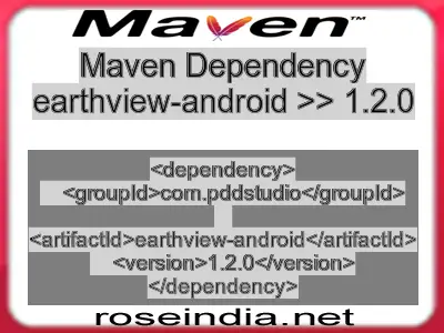 Maven dependency of earthview-android version 1.2.0