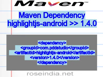 Maven dependency of highlightjs-android version 1.4.0