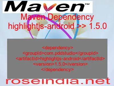 Maven dependency of highlightjs-android version 1.5.0
