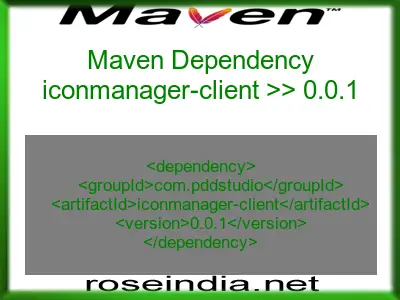 Maven dependency of iconmanager-client version 0.0.1