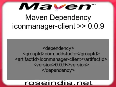 Maven dependency of iconmanager-client version 0.0.9