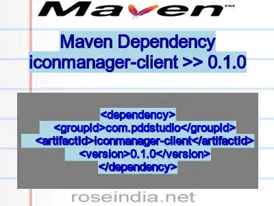 Maven dependency of iconmanager-client version 0.1.0