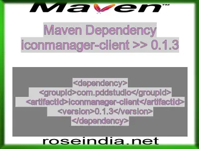 Maven dependency of iconmanager-client version 0.1.3