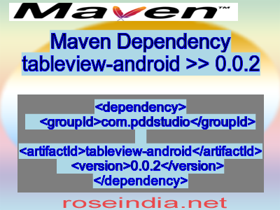 Maven dependency of tableview-android version 0.0.2