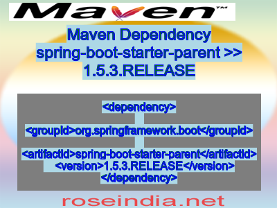 Maven dependency of spring-boot-starter-parent version 1.5.3.RELEASE