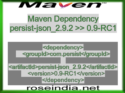 Maven dependency of persist-json_2.9.2 version 0.9-RC1
