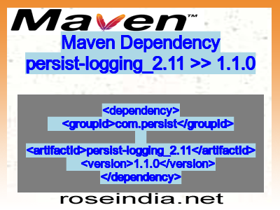 Maven dependency of persist-logging_2.11 version 1.1.0