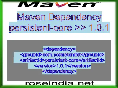Maven dependency of persistent-core version 1.0.1