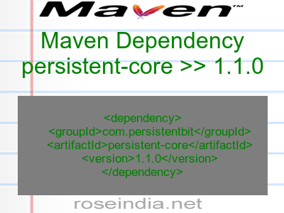 Maven dependency of persistent-core version 1.1.0