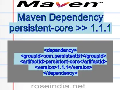 Maven dependency of persistent-core version 1.1.1