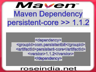 Maven dependency of persistent-core version 1.1.2