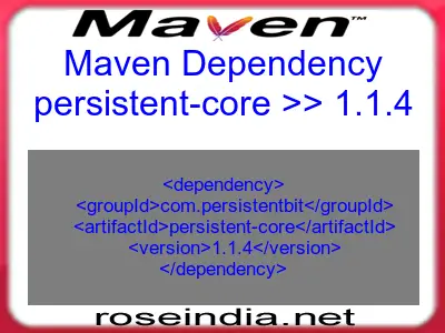 Maven dependency of persistent-core version 1.1.4